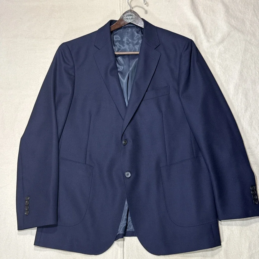 Rodd & Gunn Blue Cotton Sport Fit Blazer Men XL Modern Jacket 100% Wool